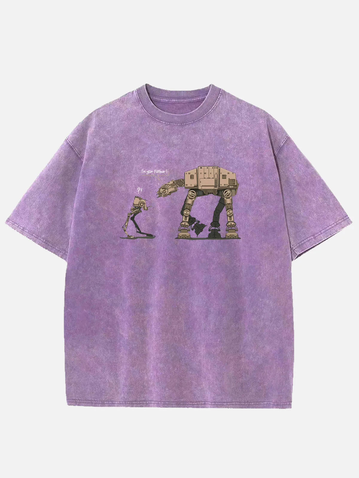 Star Wars I'm Your Father Robot Dialogue Acid Wash Cotton T-Shirt sold by Eleven Oasis product image thumbnail 3