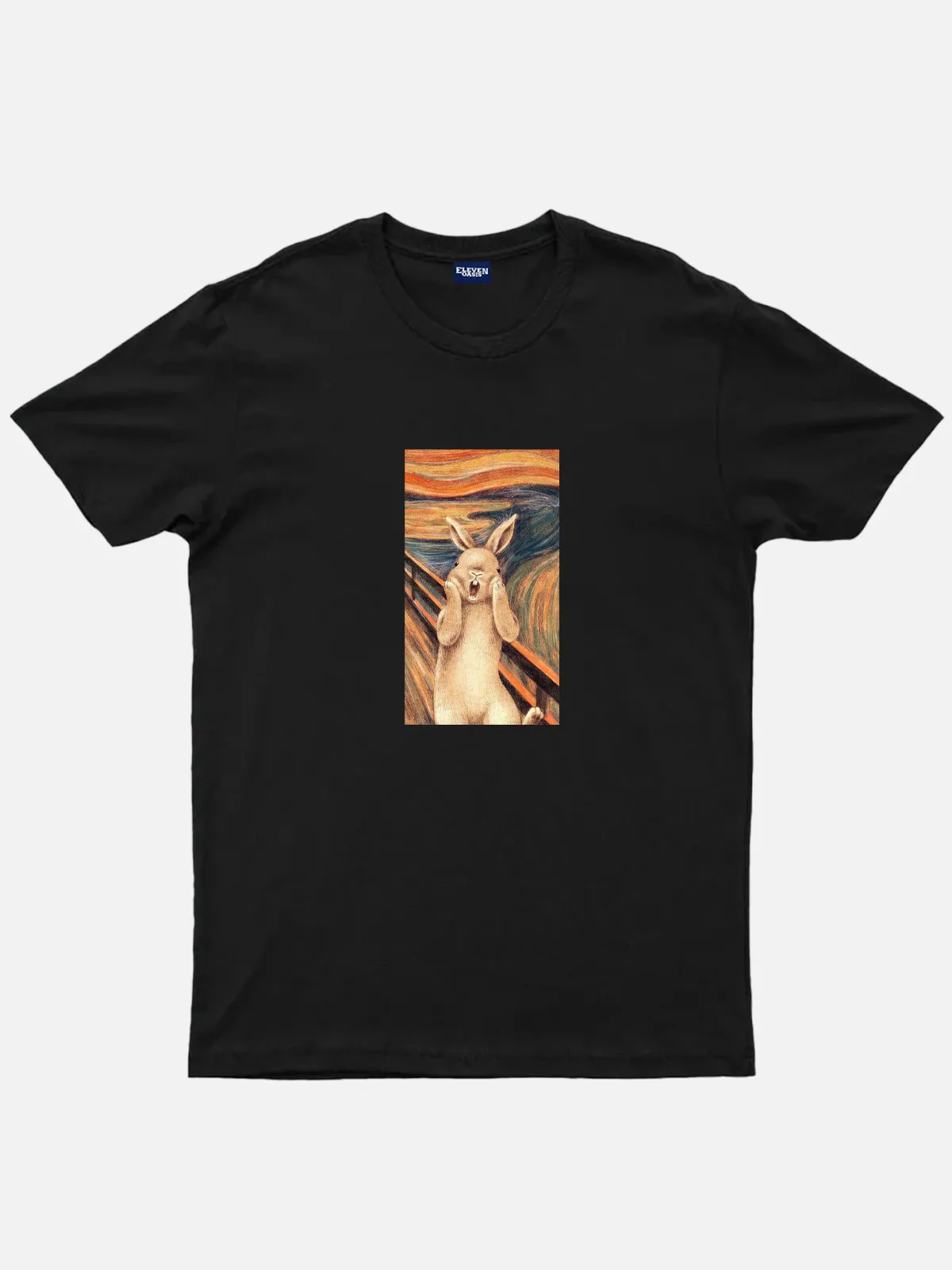 Easter Bunny Scream Art Parody Cotton T-Shirt sold by Eleven Oasis