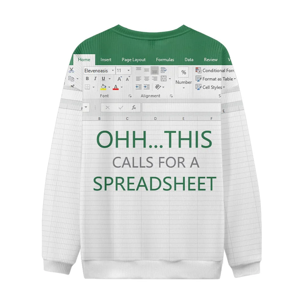 Office Humor Excel Spreadsheet Sweatshirt sold by Eleven Oasis product image thumbnail 2