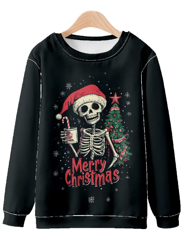 Skeleton Wishes You a Merry Christmas Sweatshirt sold by Eleven Oasis