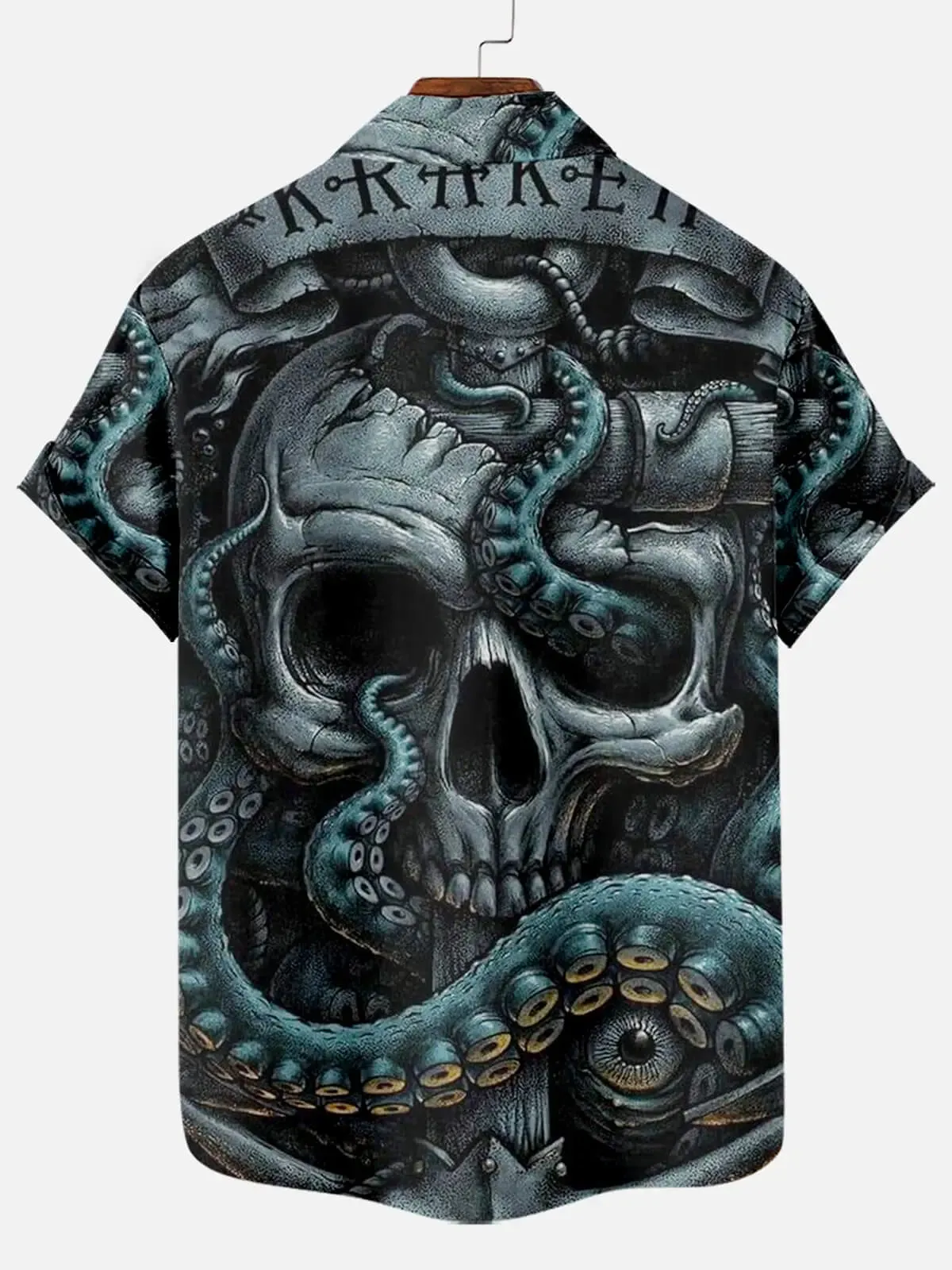 Men's Skull and Octopus Short Sleeve Shirt sold by Eleven Oasis product image thumbnail 2