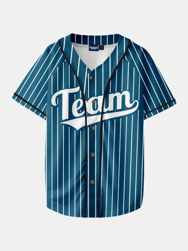 Men's Customizable Baseball Team Short Sleeve Jersey sold by Eleven Oasis