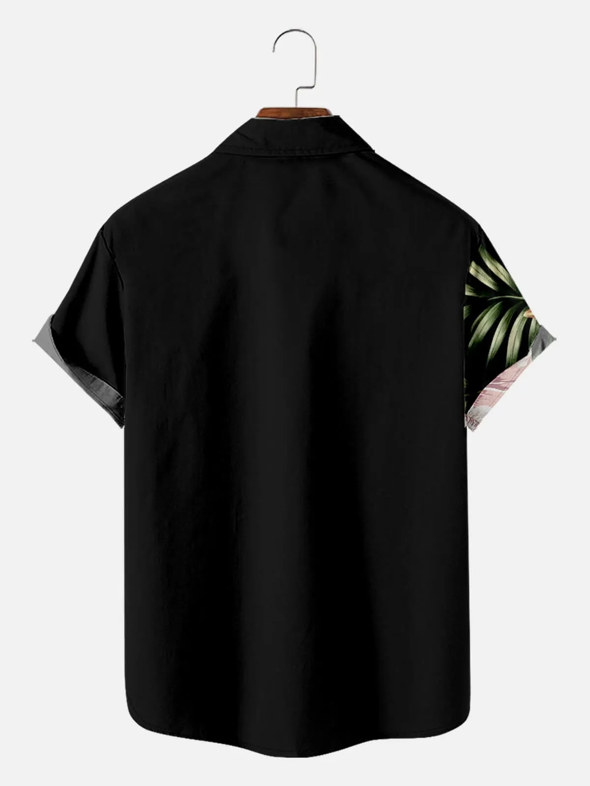 Tall Men's Split Tropical Floral Short Sleeve Shirt sold by Eleven Oasis product image thumbnail 3