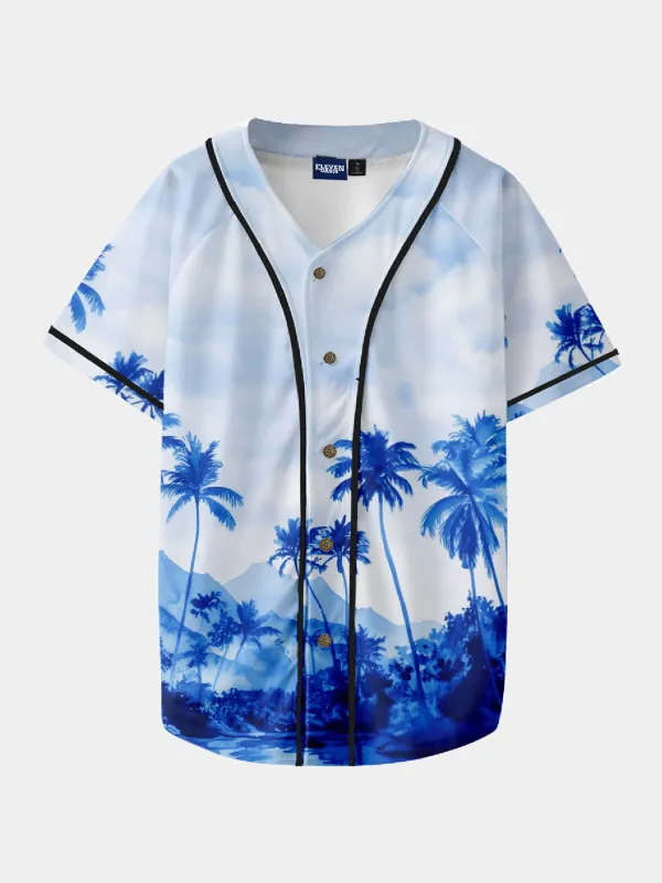 Men's Island Horizon Baseball Short Sleeve Jersey sold by Eleven Oasis