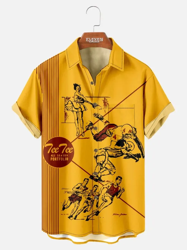 Men's Pop Culture 70's-80s Nostalgia Short Sleeve Shirt sold by Eleven Oasis
