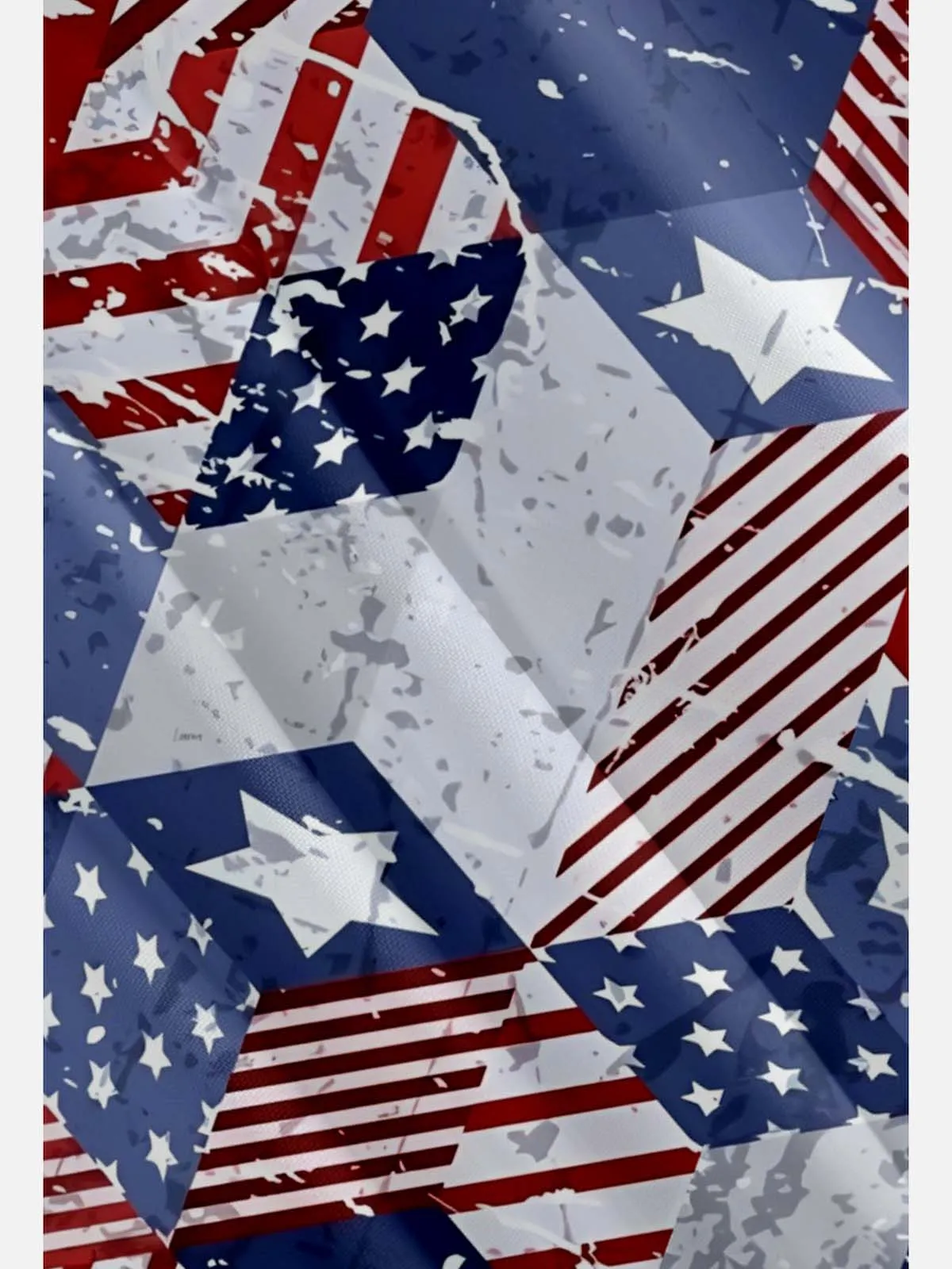 Tall Men's Americana Patchwork Star Short Sleeve Shirt sold by Eleven Oasis product image thumbnail 4