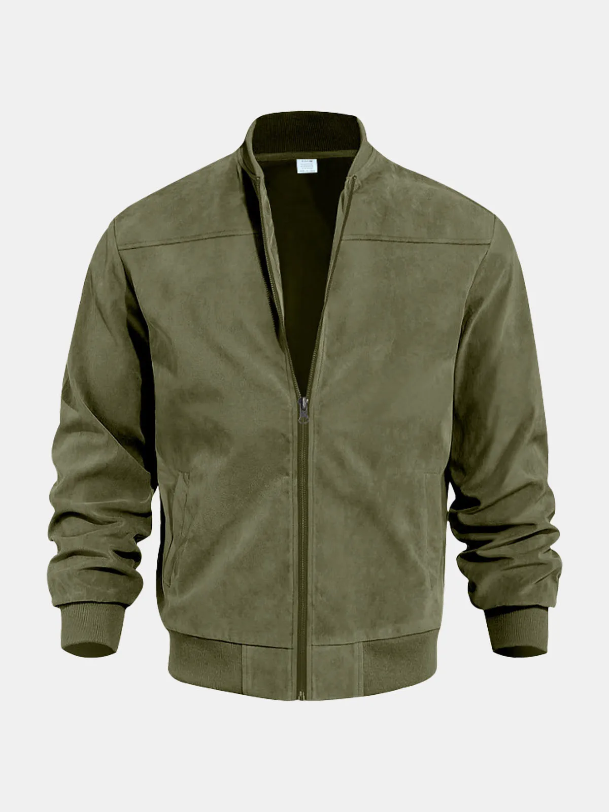 Men's Suede-Feel Bomber Jacket sold by Eleven Oasis