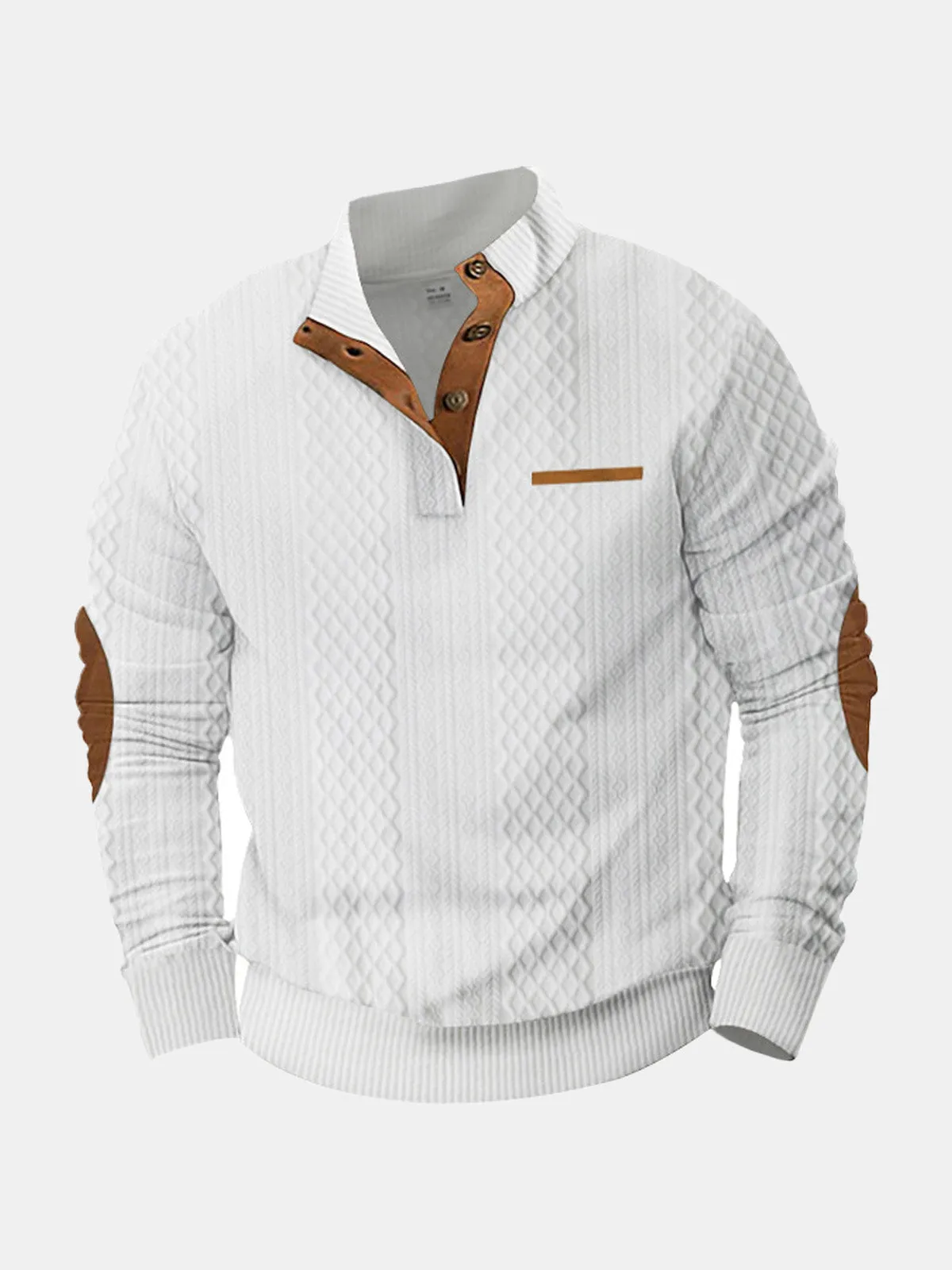 Men's Cable Knit Pullover Sweatshirt sold by Eleven Oasis