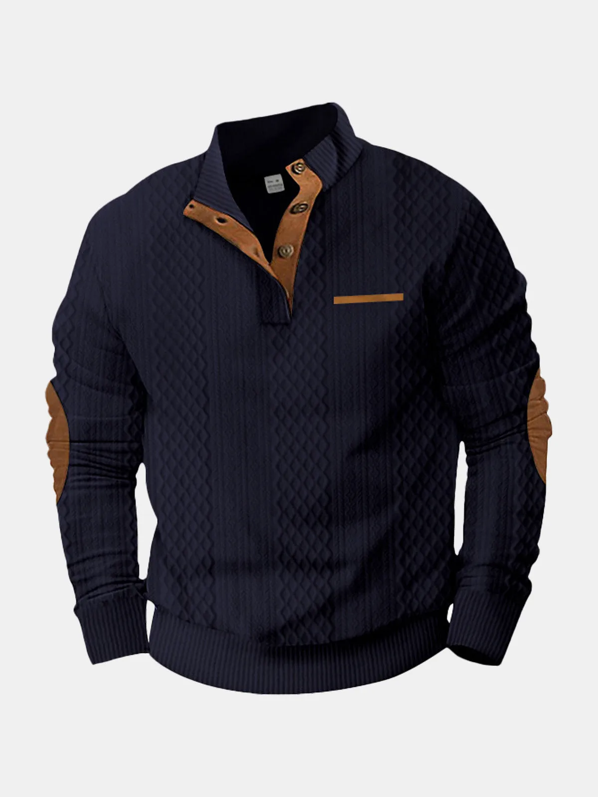 Men's Cable Knit Pullover Sweatshirt sold by Eleven Oasis product image thumbnail 2