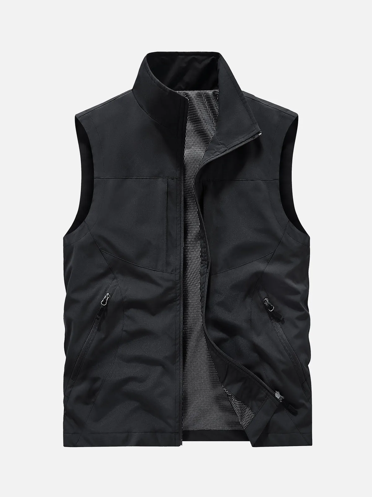 Men's Slanted Side Pockets Outdoor Utility Vest sold by Eleven Oasis product image thumbnail 2