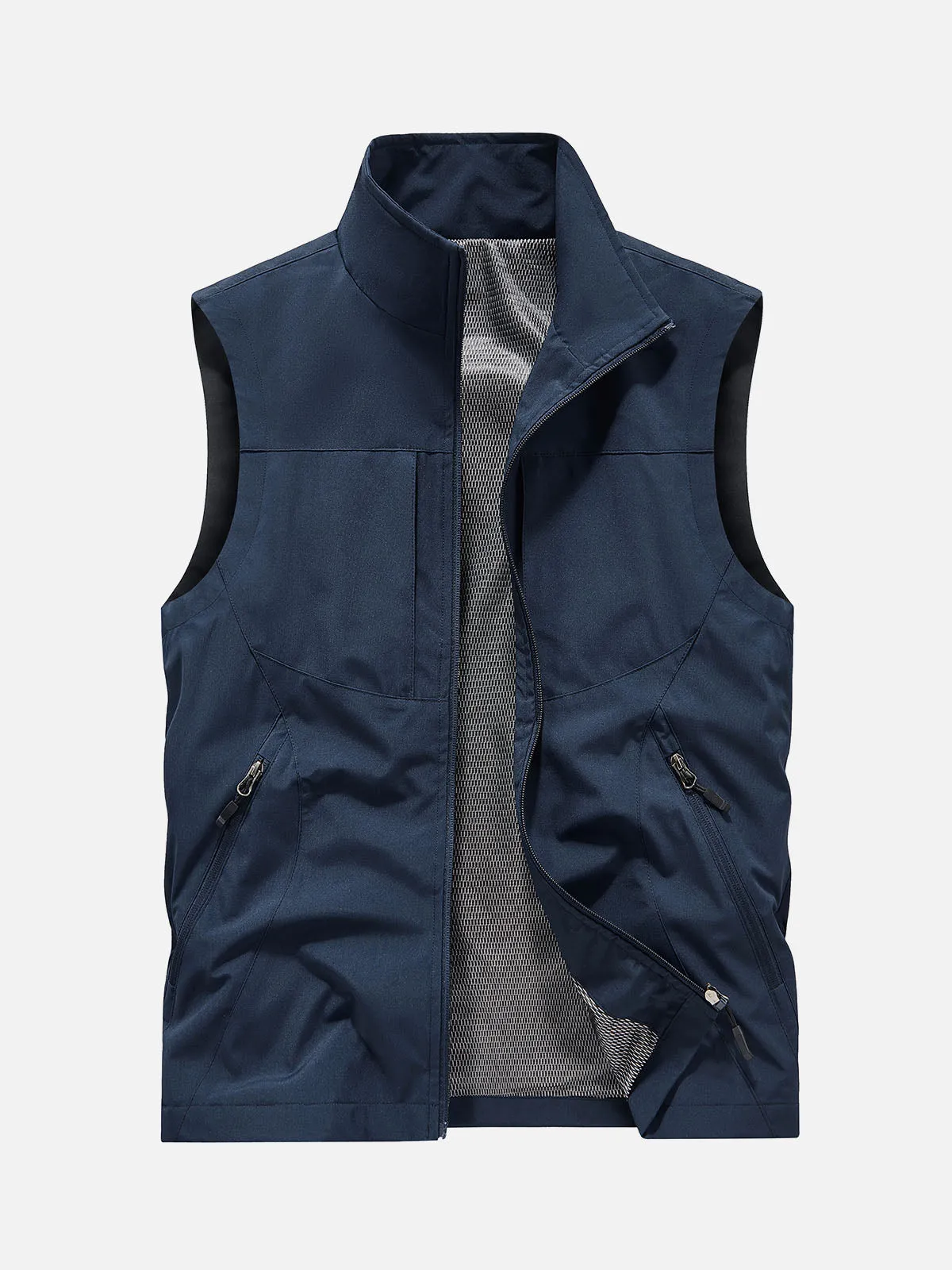 Men's Slanted Side Pockets Outdoor Utility Vest sold by Eleven Oasis