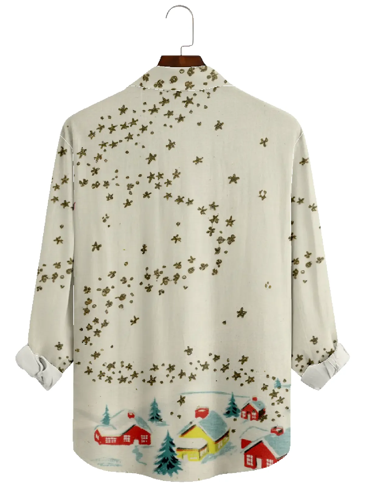 Men's Vintage Santa Sleigh Ride Long Sleeve Shirt sold by Eleven Oasis product image thumbnail 2