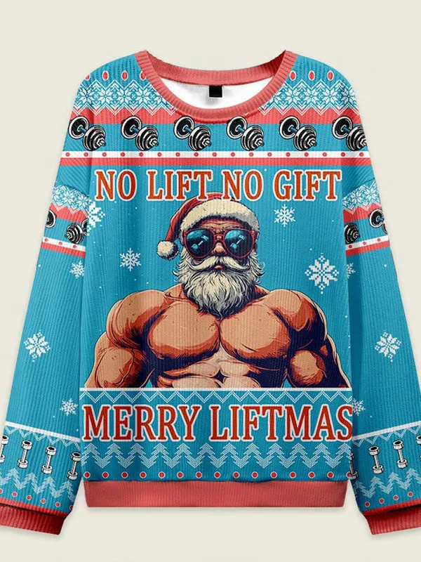No Lift No Gift Merry Liftmas Ugly Christmas Sweater sold by Eleven Oasis