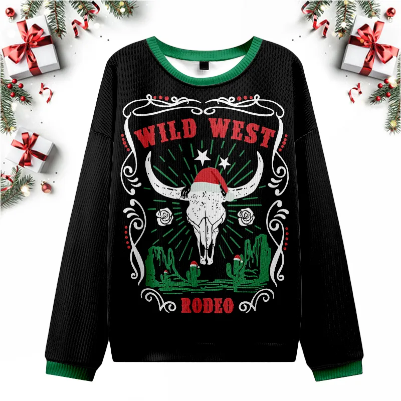 Wild West Rodeo Ugly Christmas Sweater sold by Eleven Oasis