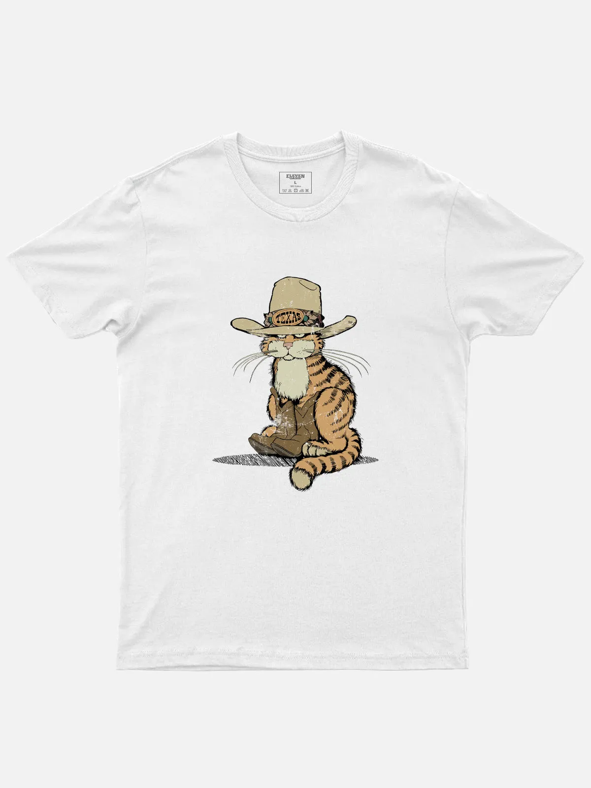 Cowboy Puss in Boots Cotton T-Shirt sold by Eleven Oasis product image thumbnail 3