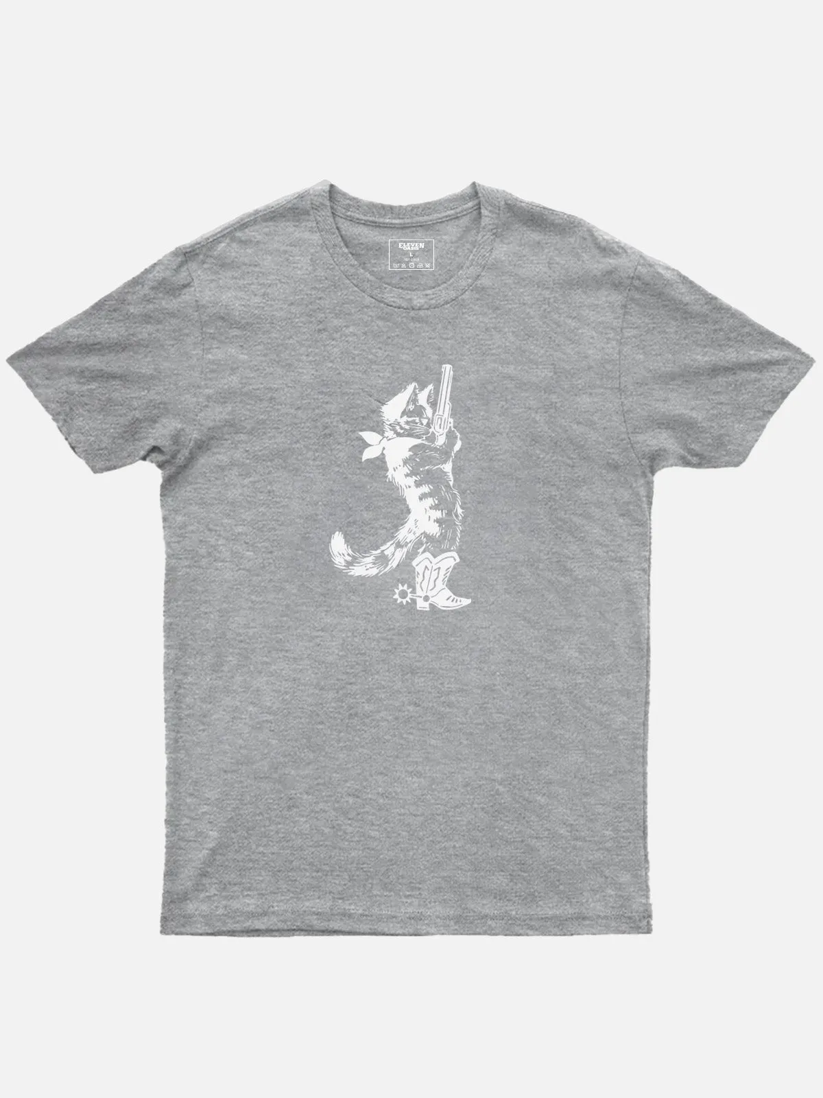 Cowboy Cat Bandit Cotton T-Shirt sold by Eleven Oasis product image thumbnail 4