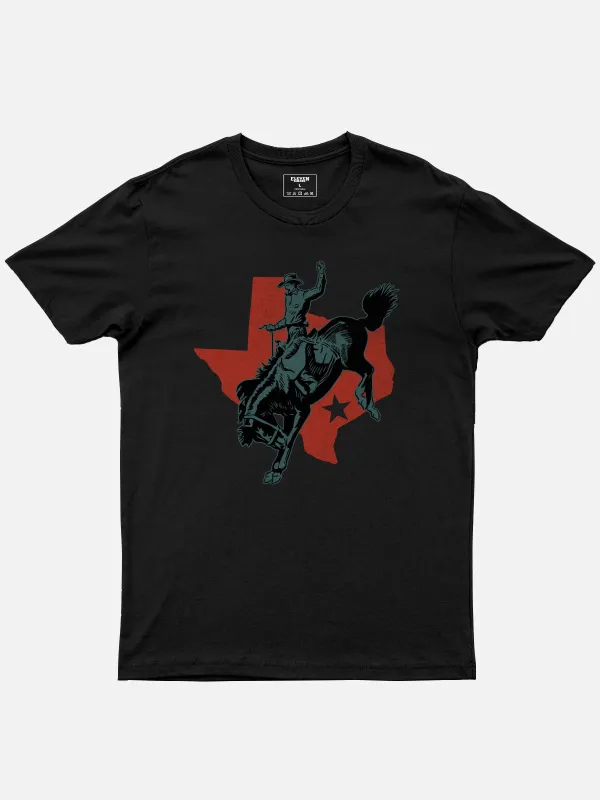 Texas Rodeo Rider Cotton T-Shirt made by Eleven Oasis
