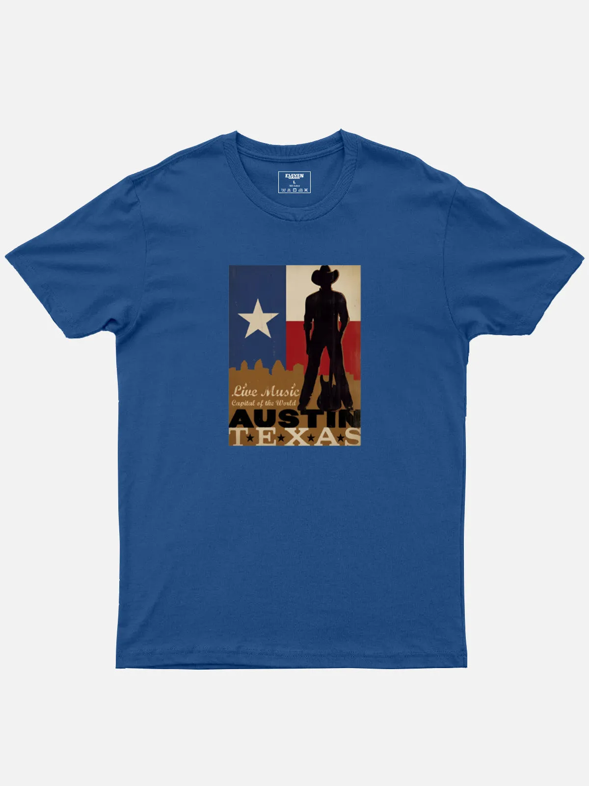 Austin Texas Live Music Cotton T-Shirt sold by Eleven Oasis product image thumbnail 5