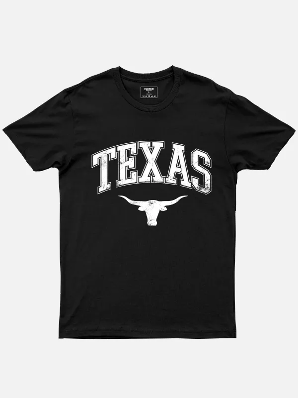Texas Longhorn Graphic Cotton T-Shirt sold by Eleven Oasis