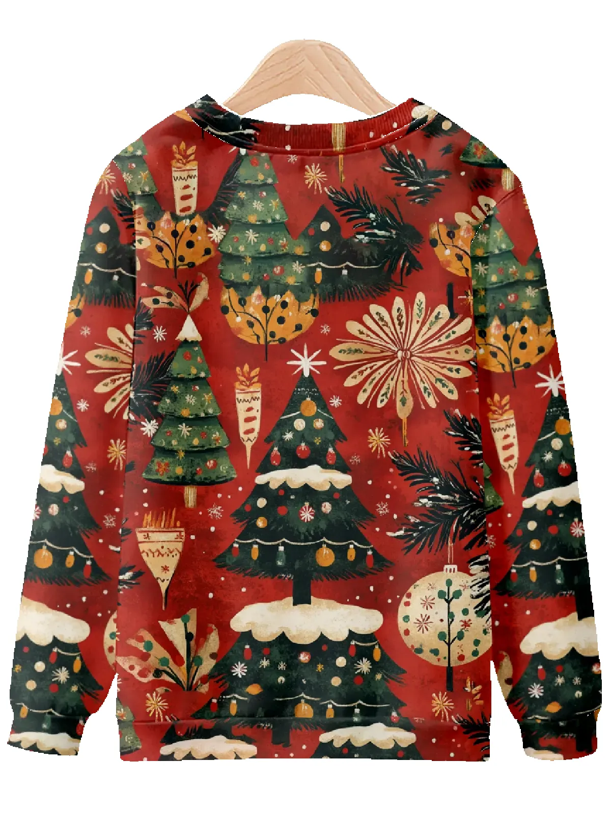 Christmas Card-Inspired Festive Christmas Trees Sweatshirt sold by Eleven Oasis product image thumbnail 2