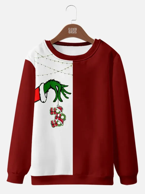 Holiday Grinch Hand Print Sweatshirt sold by Eleven Oasis