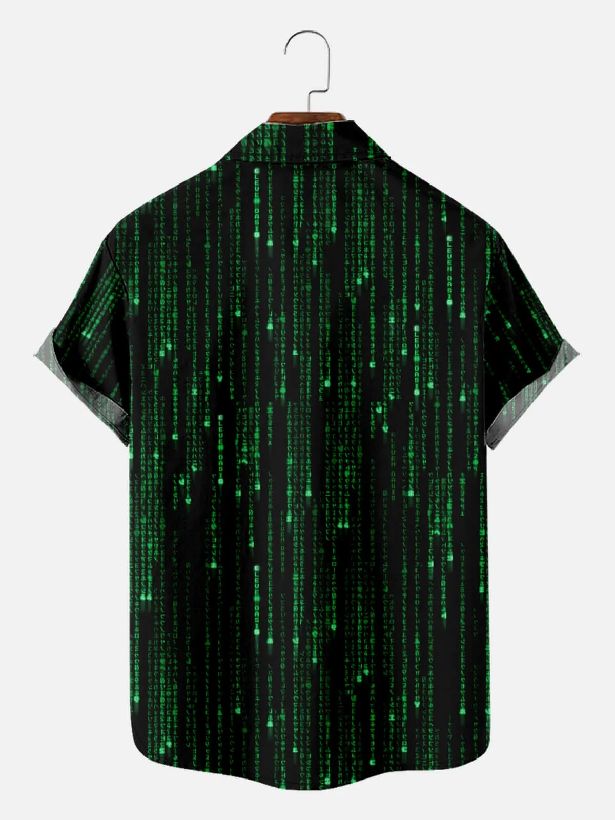 Men's Matrix Code Movie Short Sleeve Shirt sold by Eleven Oasis product image thumbnail 2