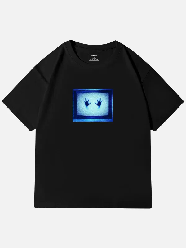 Poltergeist Hands in TV Cotton T-shirt made by Eleven Oasis