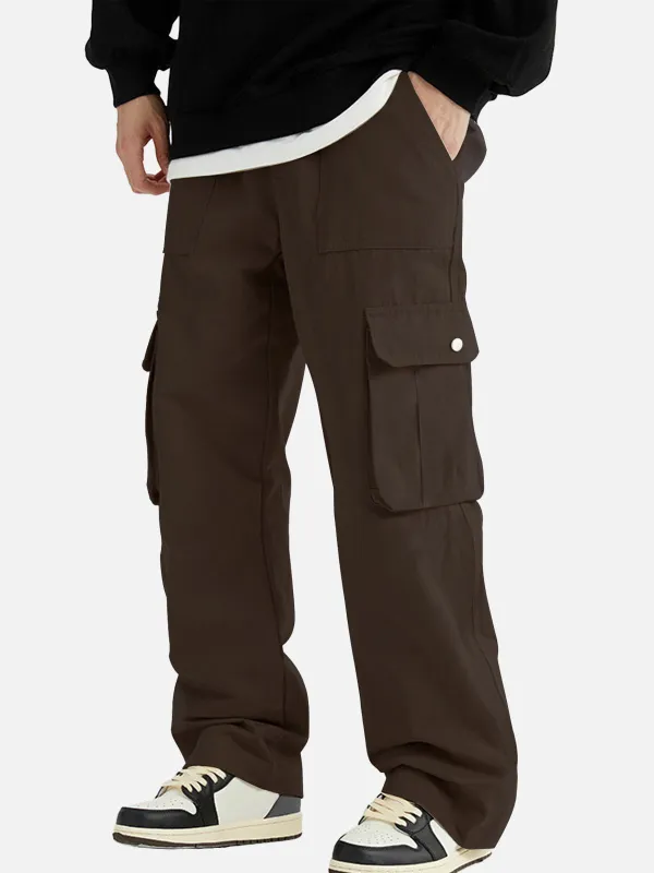 Men's Cargo Pants Straight Leg Casual Trousers sold by Eleven Oasis