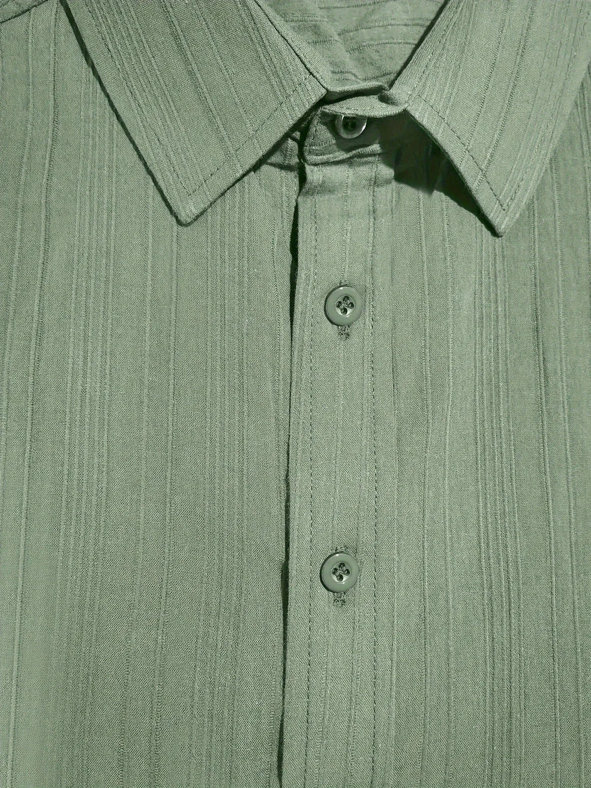 Men's Striped Textured Cotton Short Sleeve Shirt sold by Eleven Oasis product image thumbnail 3