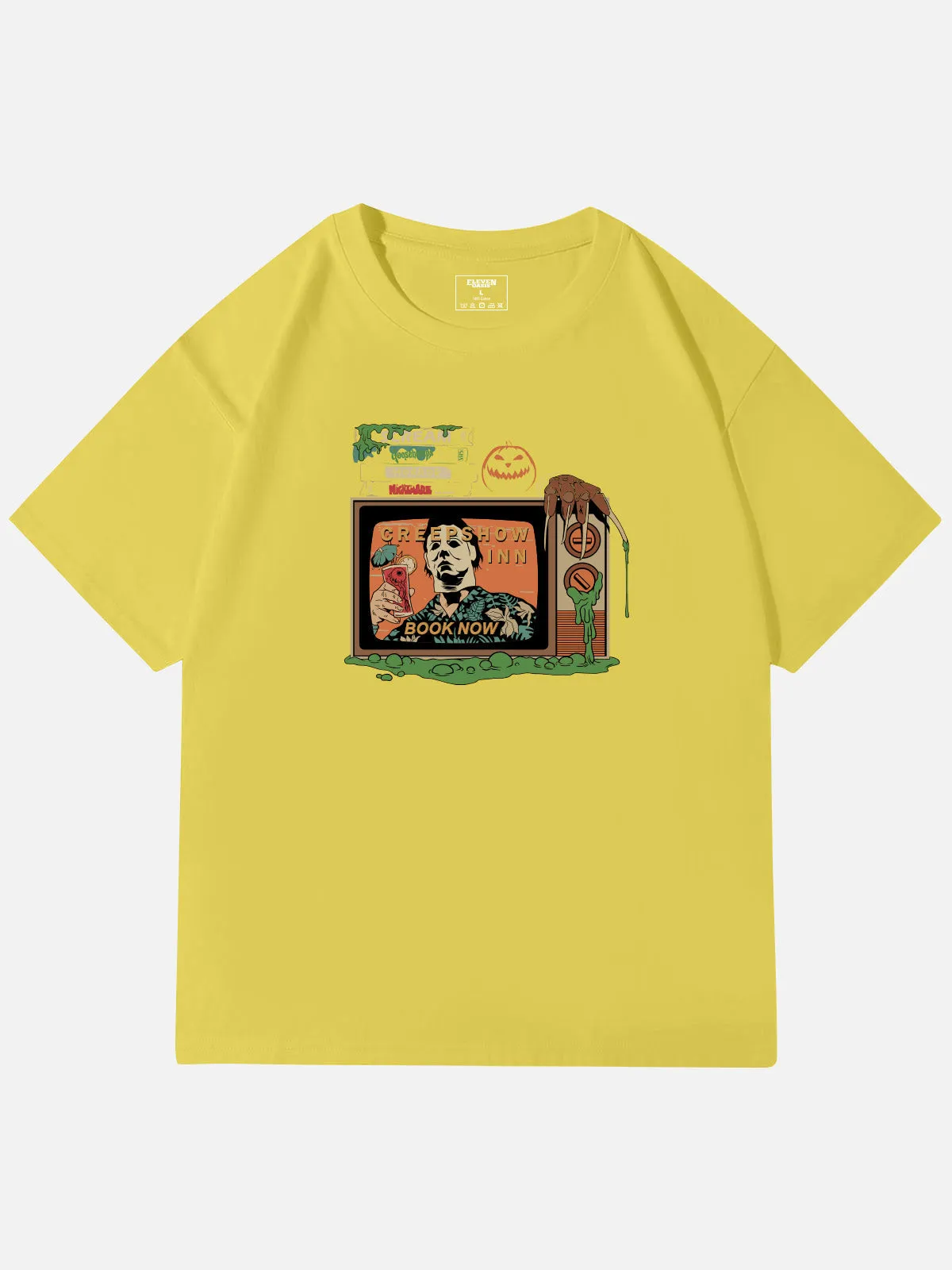 Creepshow Inn Retro Horror Graphic Cotton T-Shirt sold by Eleven Oasis product image thumbnail 3