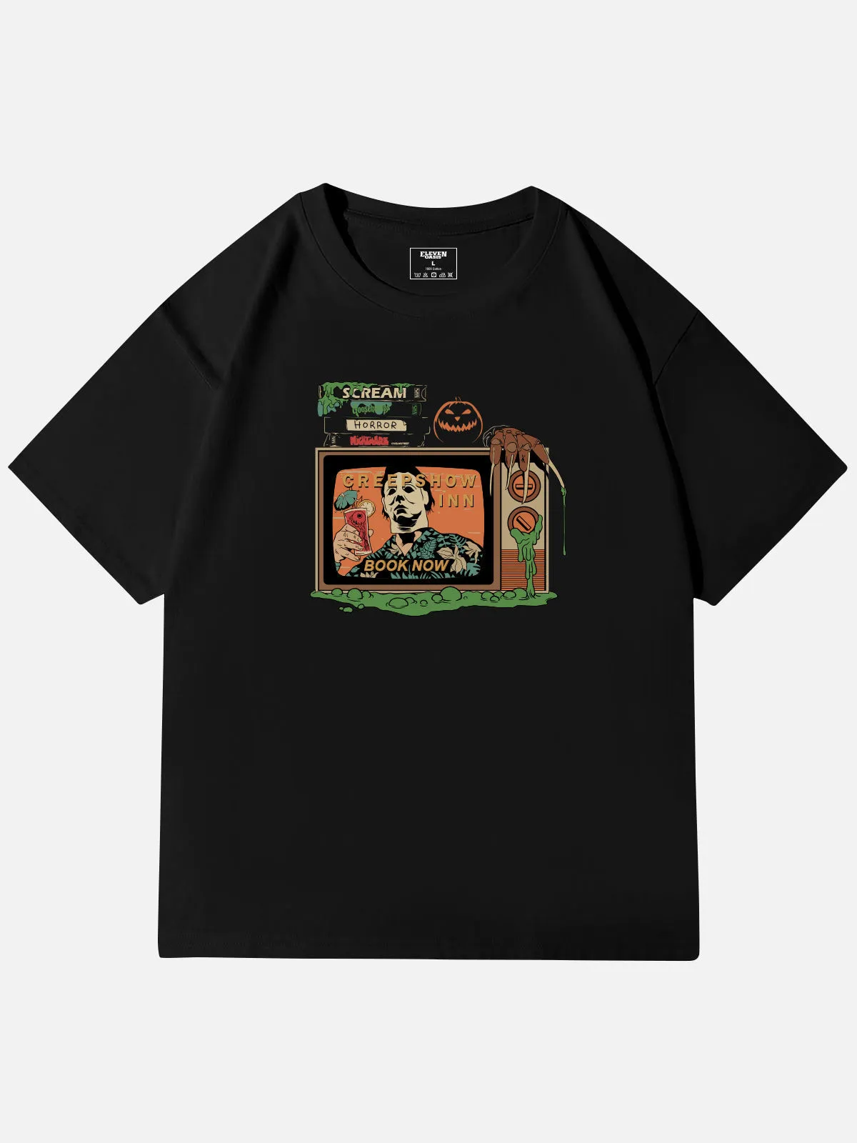 Creepshow Inn Retro Horror Graphic Cotton T-Shirt sold by Eleven Oasis