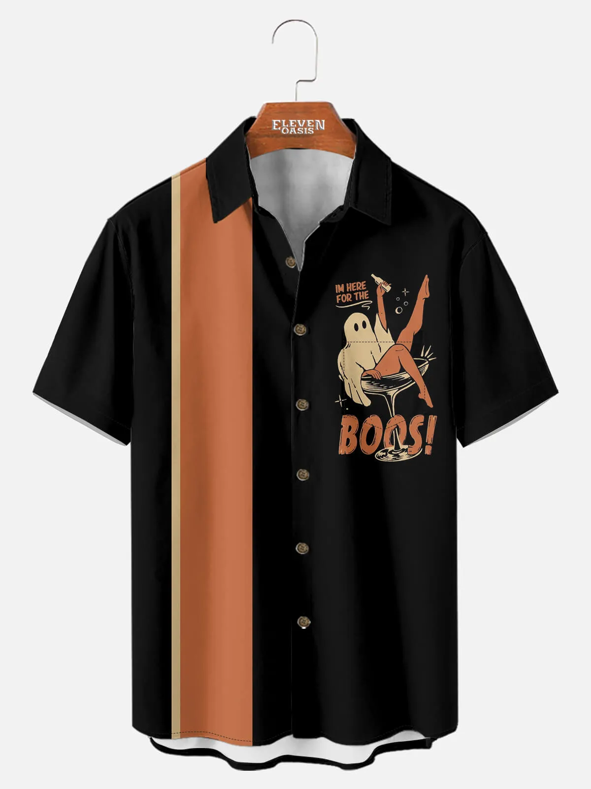 Men's I'm Here for the Boos Halloween Short Sleeve Shirt sold by Eleven Oasis
