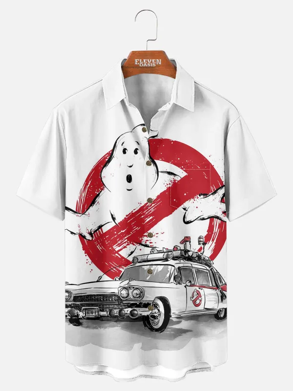 Men's Ghostbusters Ecto-1 Logo Short Sleeve Shirt sold by Eleven Oasis