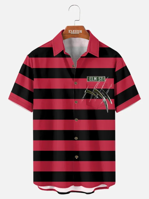 Men's Nightmare on Elm Street Freddy Krueger Short Sleeve Shirt sold by Eleven Oasis