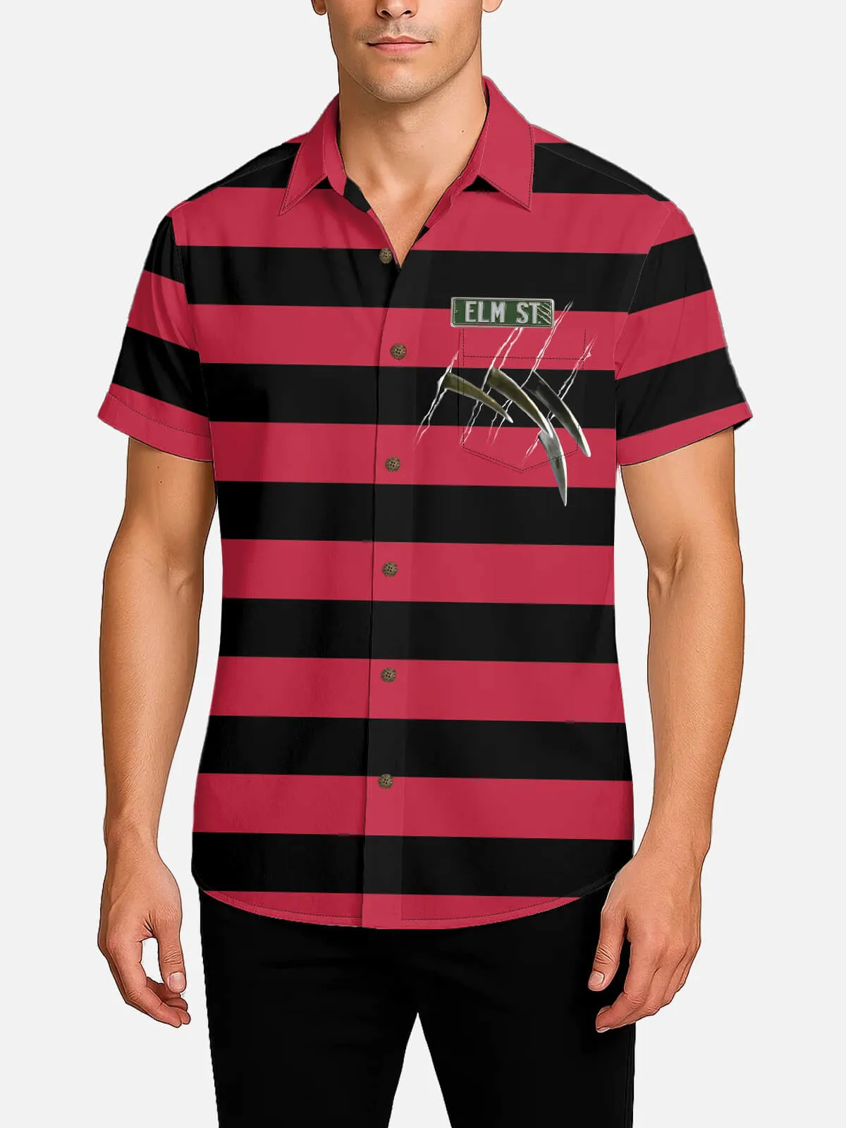 Men's Nightmare on Elm Street Freddy Krueger Short Sleeve Shirt sold by Eleven Oasis product image thumbnail 2