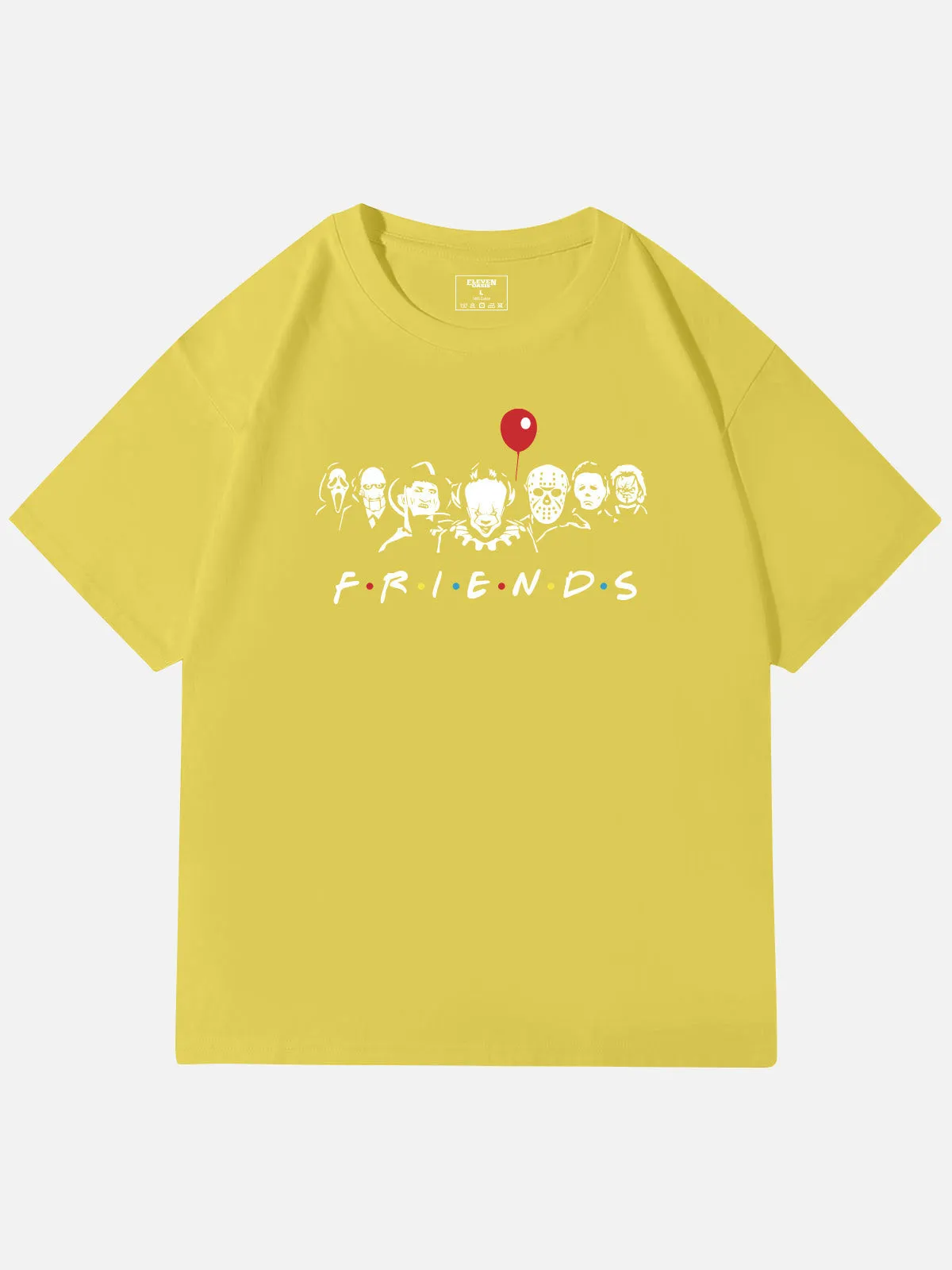 Horror Friends Mashup Ghost Cotton T-Shirt sold by Eleven Oasis product image thumbnail 3