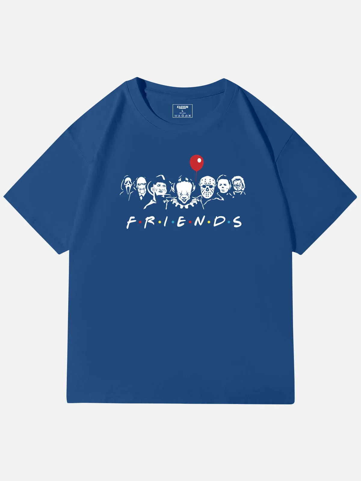 Horror Friends Mashup Ghost Cotton T-Shirt sold by Eleven Oasis product image thumbnail 4