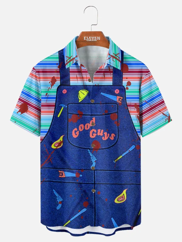 Tall Men's Chucky Good Guys Halloween Short Sleeve Shirt sold by Eleven Oasis