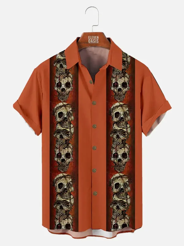 Tall Men's Skull and Cross Short Sleeve Shirt sold by Eleven Oasis