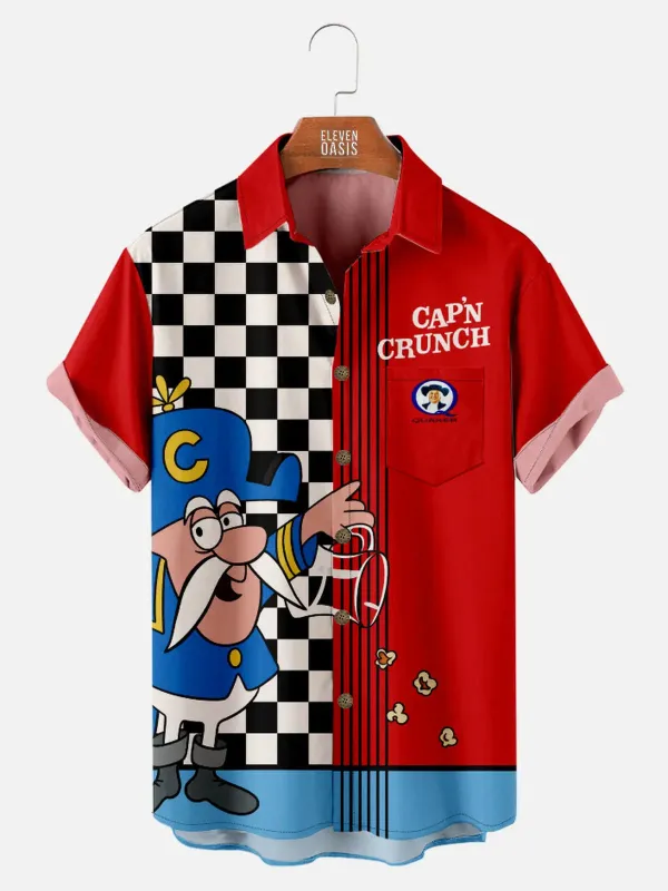 Men's Retro Cap'n Crunch Cereal Short Sleeve Shirt made by Eleven Oasis