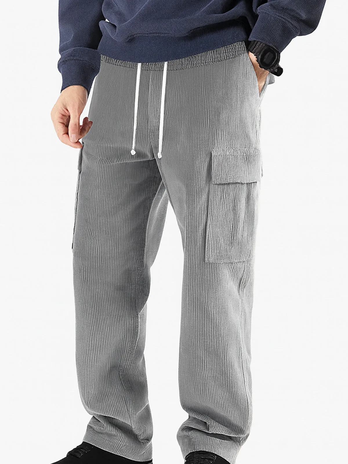 Men's Corduroy-Style Cargo Pants sold by Eleven Oasis product image thumbnail 2