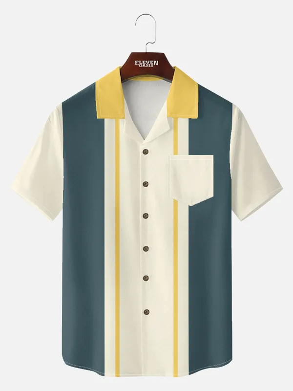 Men's Atomic Era Bowling Short Sleeve Shirt sold by Eleven Oasis