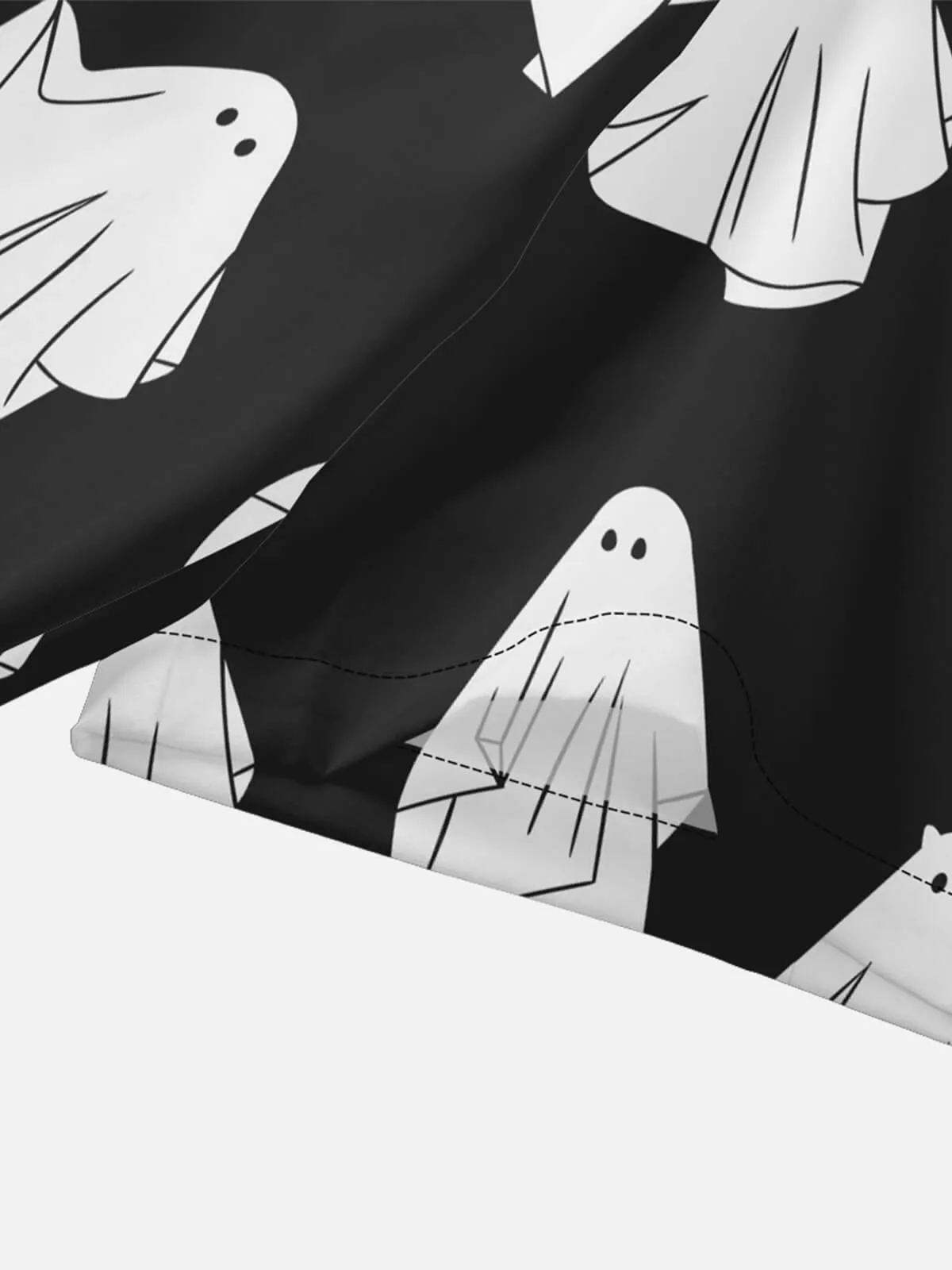 Tall Men's Halloween Ghost Party Short Sleeve Shirt sold by Eleven Oasis product image thumbnail 4