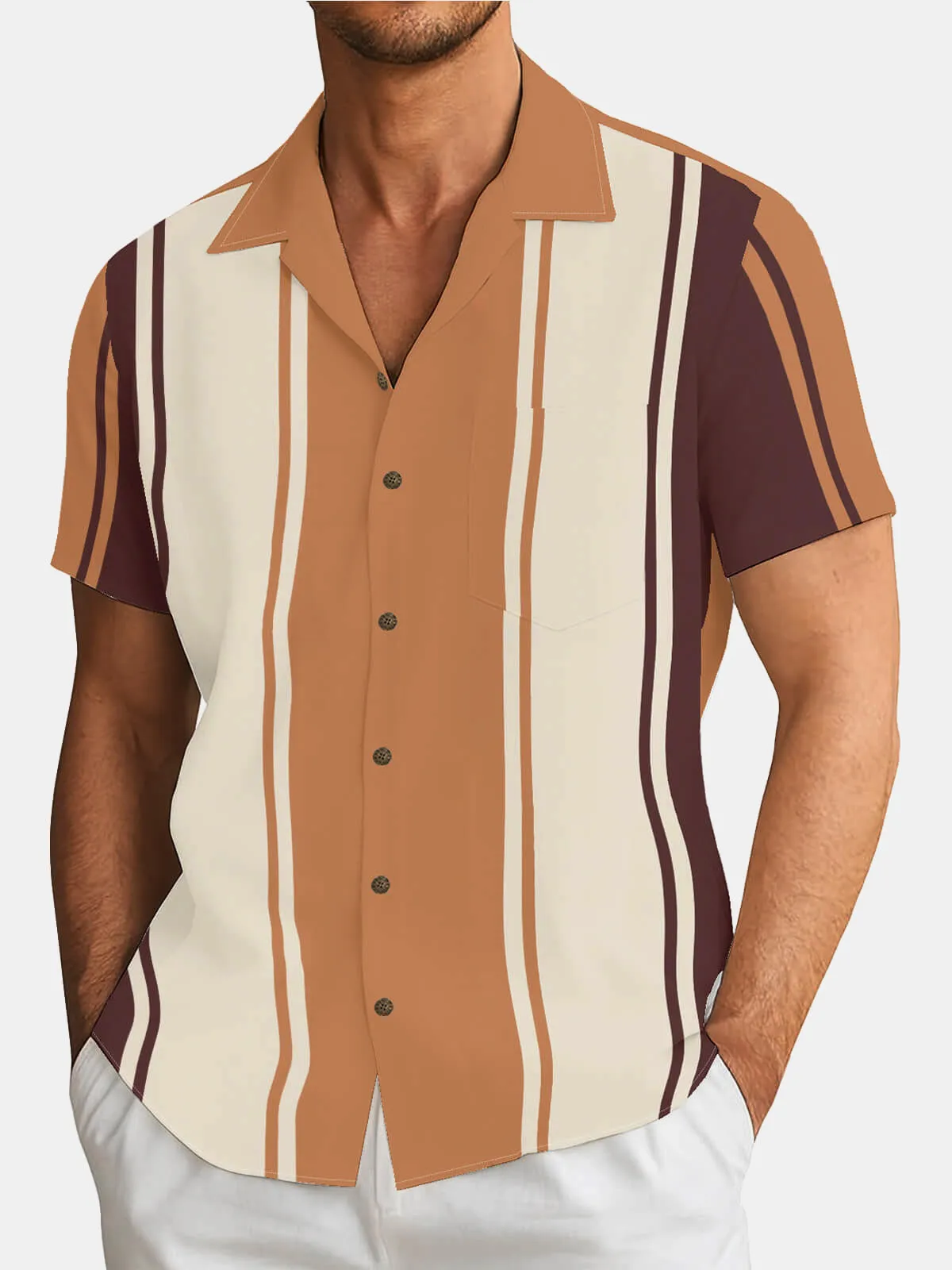 Tall Men's Timeless Bowling Short Sleeve Shirt sold by Eleven Oasis product image thumbnail 2