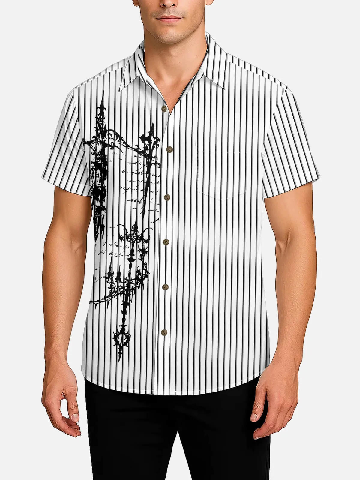 Men's Gothic Manor Short Sleeve Shirt sold by Eleven Oasis product image thumbnail 2