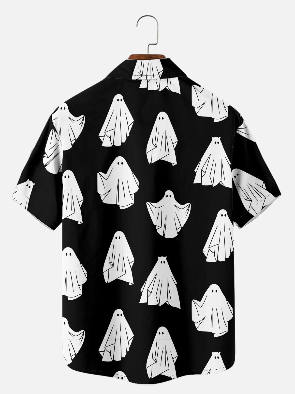 Men's Halloween Ghost Party Short Sleeve Shirt sold by Eleven Oasis product image thumbnail 3