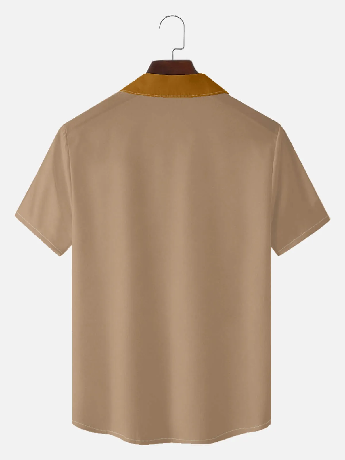 Men's Retro Diamond Panel Short Sleeve Shirt sold by Eleven Oasis product image thumbnail 3