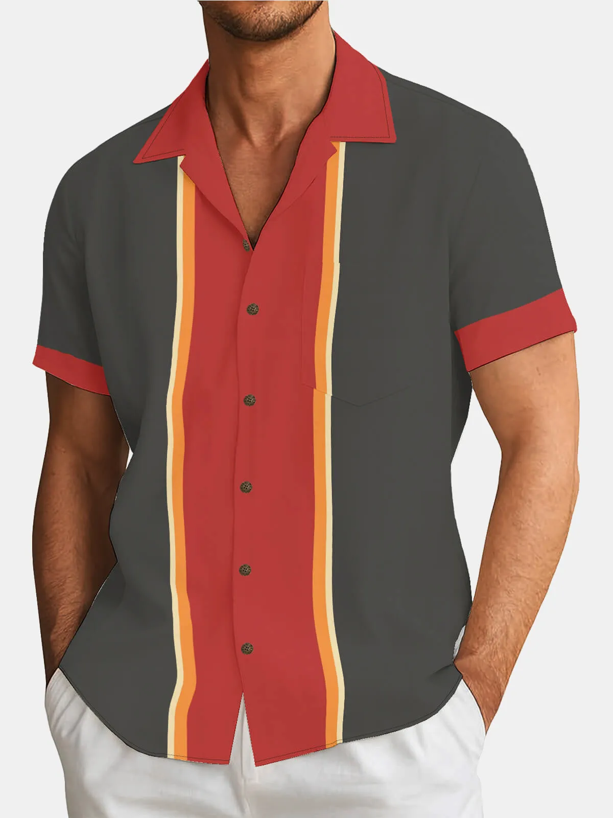 Men's Retro League Bowling Short Sleeve Shirt sold by Eleven Oasis product image thumbnail 2