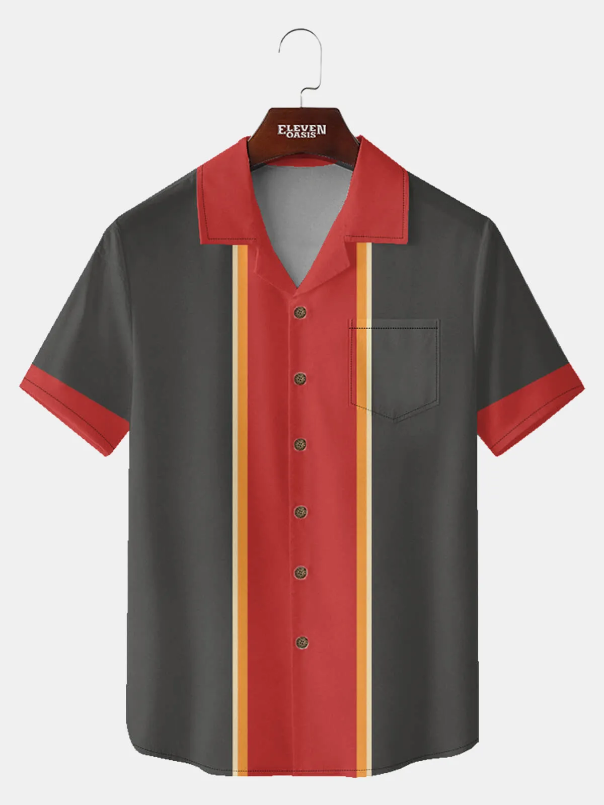 Men's Retro League Bowling Short Sleeve Shirt sold by Eleven Oasis