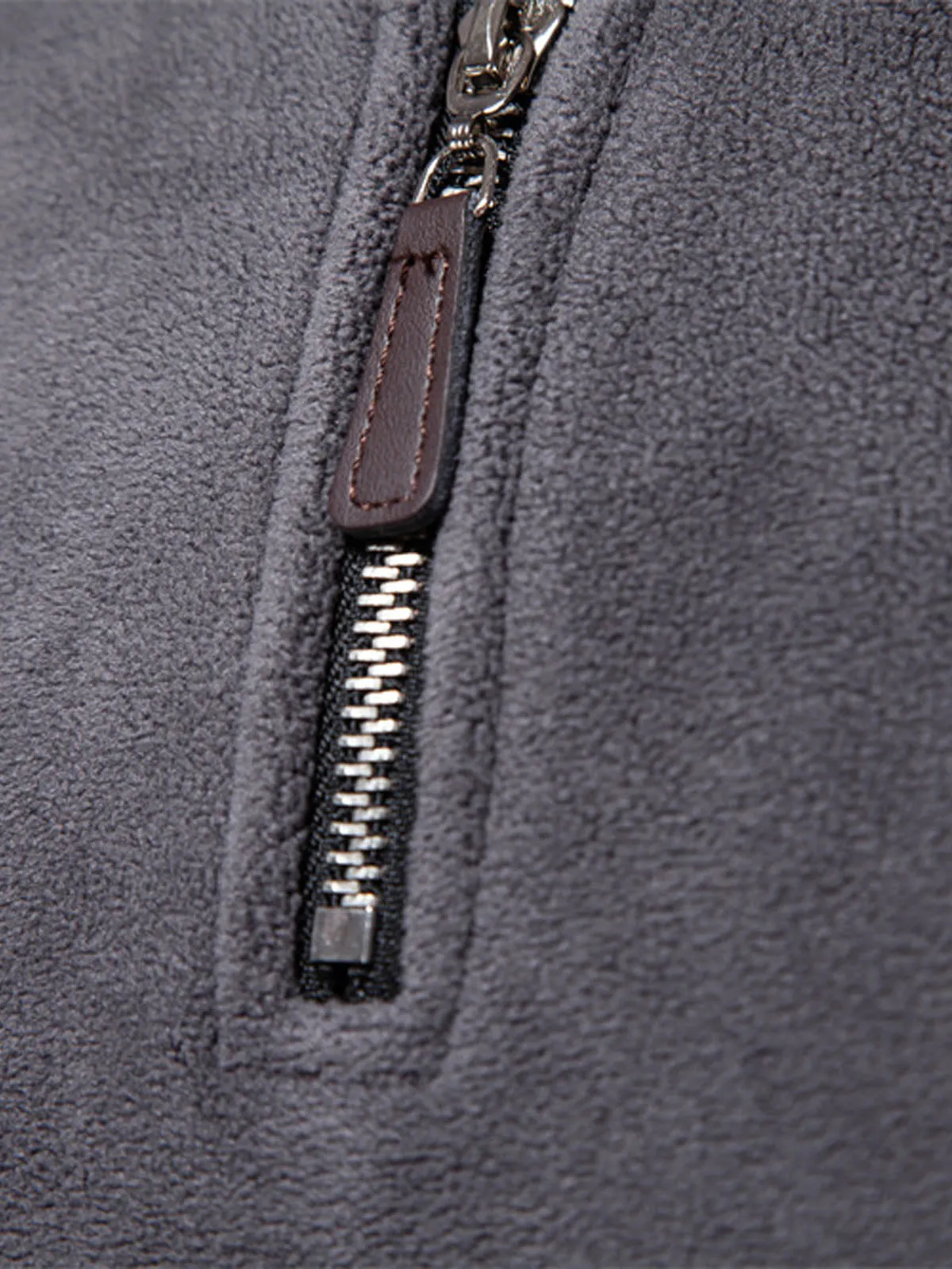 Men's Quarter-Zip Fleece Pullover Sweatshirt sold by Eleven Oasis product image thumbnail 5